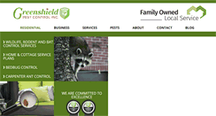 Desktop Screenshot of greenshieldpestcontrol.com